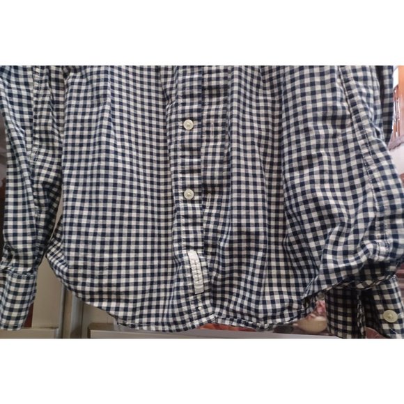 Goodfellow & Co.Men's Long Sleeve Shirt Medium Slim Black & White Checks - Picture 2 of 2